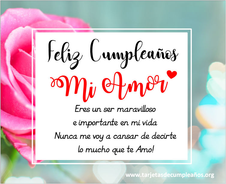 ▷ Tarjetas de Cumpleaños para Esposa o Novia Imágenes con frases ?